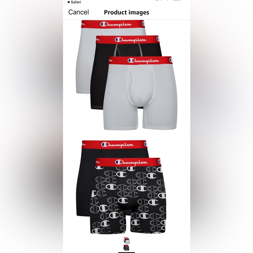 Champion Men's Boxer Briefs 3-Pack